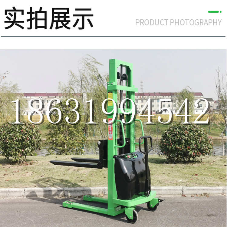 酒泉市电动叉车堆高车液压铲车电瓶1吨2吨站驾步行式小型全自动叉车